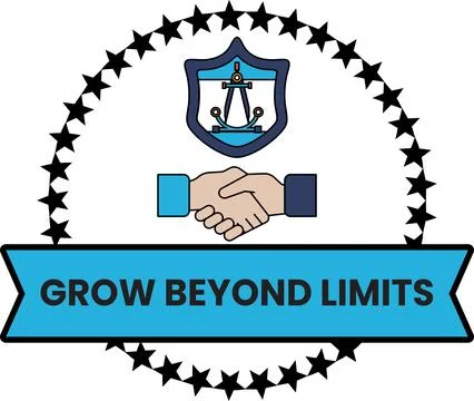 A logo for Grow Beyond Limits Stock Illustration