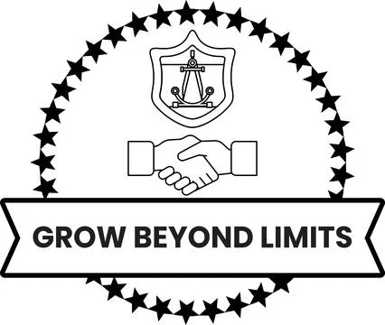 A logo for Grow Beyond Limits Stock Illustration