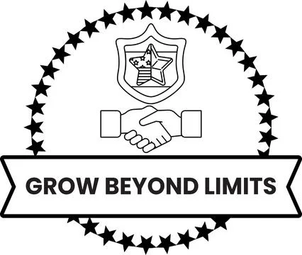 A logo for Grow Beyond Limits Stock Illustration