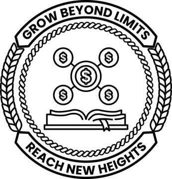 A logo for Grow Beyond Limits Reach New Heights Stock Illustration