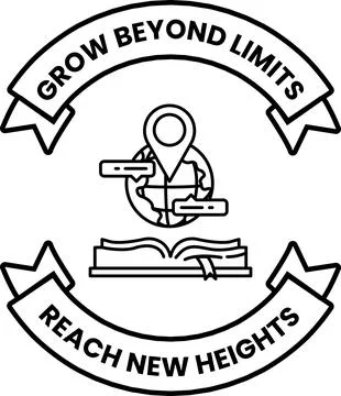 A logo for Grow Beyond Limits Reach New Heights Stock Illustration