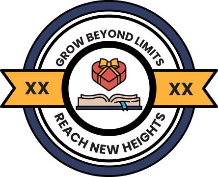 A logo for Grow Beyond Limits Reach New Heights Stock Illustration