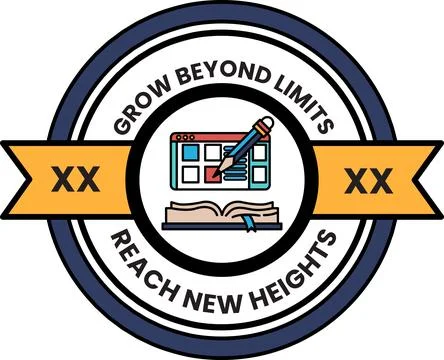A logo for Grow Beyond Limits Reach New Heights Stock Illustration