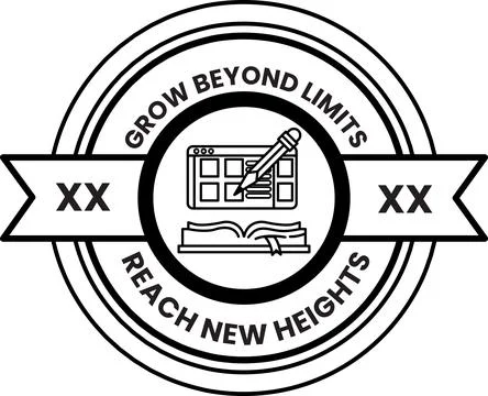 A logo for Grow Beyond Limits Reach New Heights Stock Illustration