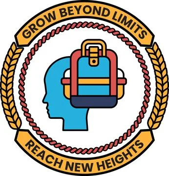 A logo for Grow Beyond Limits Reach New Heights Stock Illustration
