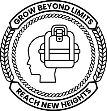 A logo for Grow Beyond Limits Reach New Heights Stock Illustration