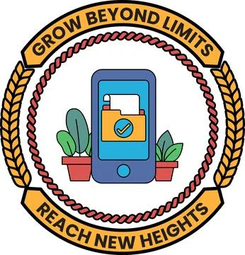 A logo for Grow Beyond Limits Reach New Heights Stock Illustration