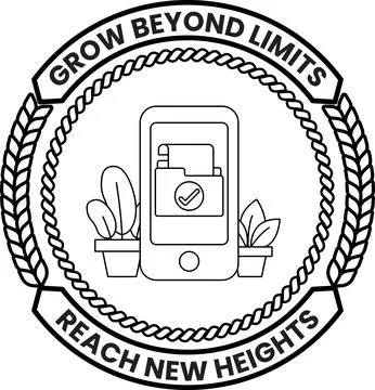 A logo for Grow Beyond Limits Reach New Heights Stock Illustration