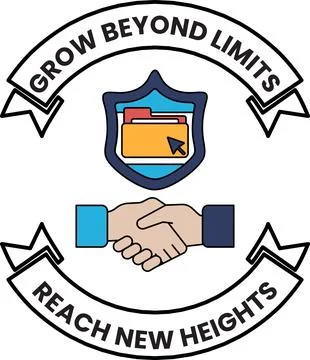 A logo for Grow Beyond Limits Reach New Heights Stock Illustration