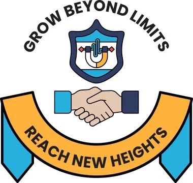A logo for Grow Beyond Limits Reach New Heights Stock Illustration