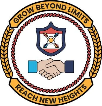 A logo for Grow Beyond Limits Reach New Heights Stock Illustration