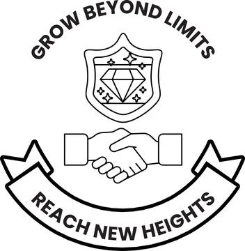 A logo for Grow Beyond Limits Reach New Heights Stock Illustration