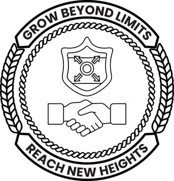 A logo for Grow Beyond Limits Reach New Heights Stock Illustration