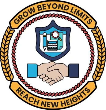 A logo for Grow Beyond Limits Reach New Heights Stock Illustration