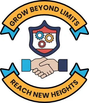 A logo for Grow Beyond Limits Reach New Heights Stock Illustration