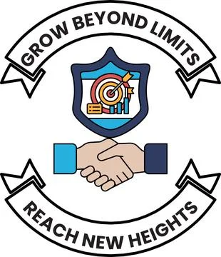 A logo for Grow Beyond Limits Reach New Heights Stock Illustration