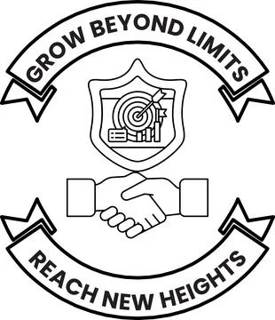 A logo for Grow Beyond Limits Reach New Heights Stock Illustration