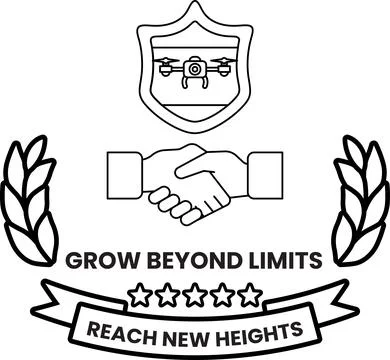 A logo for Grow Beyond Limits Reach New Heights Stock Illustration