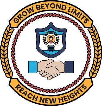 A logo for Grow Beyond Limits Reach New Heights Stock Illustration