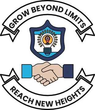 A logo for Grow Beyond Limits Reach New Heights Stock Illustration