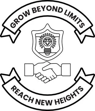 A logo for Grow Beyond Limits Reach New Heights Stock Illustration