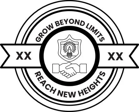 A logo for Grow Beyond Limits Reach New Heights Stock Illustration