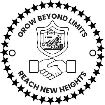 A logo for Grow Beyond Limits Reach New Heights Stock Illustration
