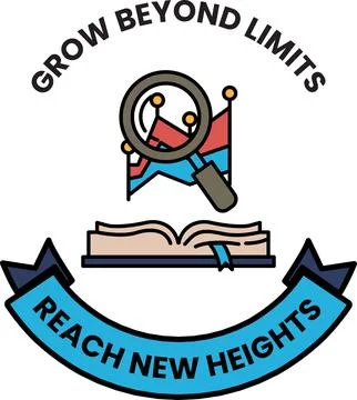 A logo for Grow Beyond Limits that says "Peach New Heights" Stock Illustration