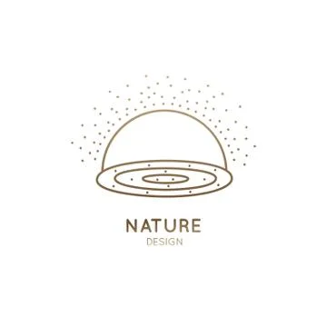 Logo half of sun Stock Illustration