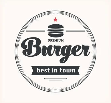 Logo with hamburger Illustrazione stock