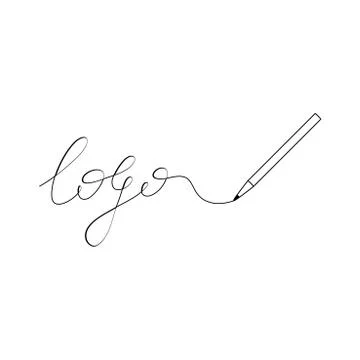 Logo. Hand lettering. Stock Illustration