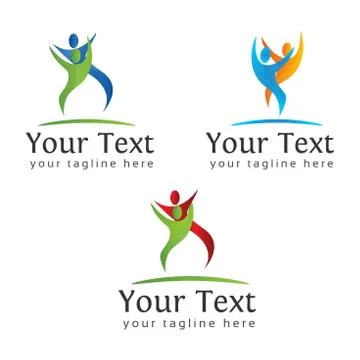 Logo Happy People Stock Illustration