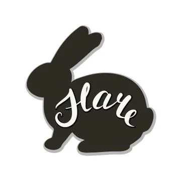The logo of the hare. Stock Illustration