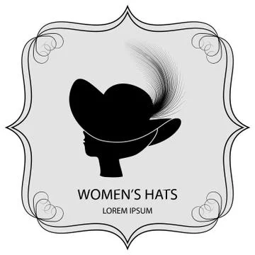 Logo of hats for ladies Stock Illustration