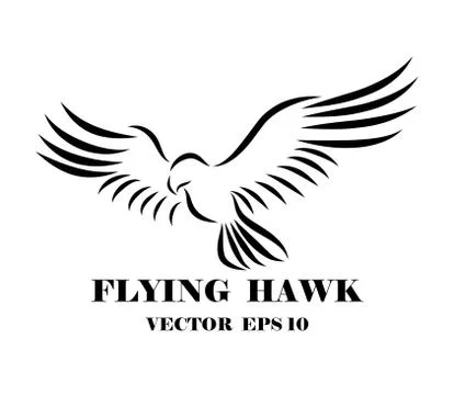 Logo of hawk that is flyin eps 10 Stock-Illustration