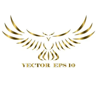 Logo of hawk that is flying eps 10 Stock Illustration