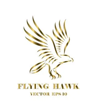 Logo of hawk that is flying eps 10 Stock Illustration