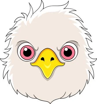Logo of the head of an eagle with a ferocious face Stock Illustration