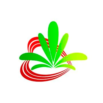 Logo heart flower Stock Illustration