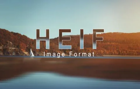 Logo of HEIF image format technology Photos