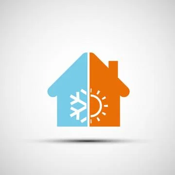 Logo home with climate control. 스톡 일러스트