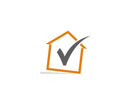Logo with home icon Stock Illustration