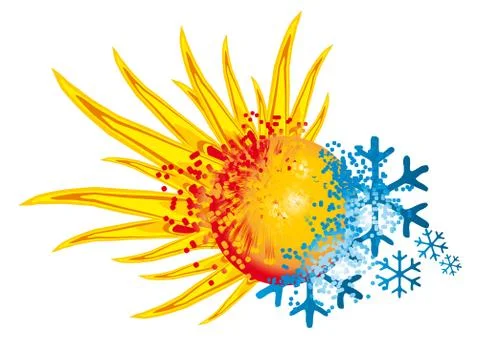 Logo hot and cold Stock Illustration