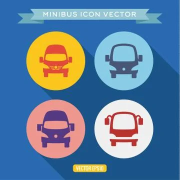 Logo icon buses, into a flat, vector illustration Stock Illustration