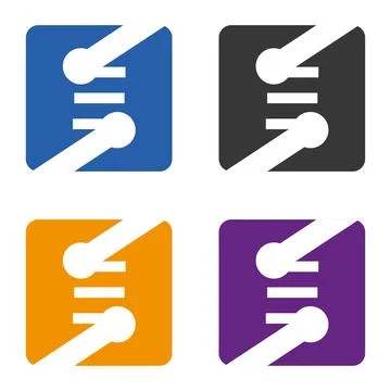 Logo icon design with pixel line elements Illustrazione stock