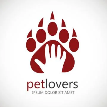 Logo icon design template. Abstract concept for pet shop or veterinary Stock Illustration