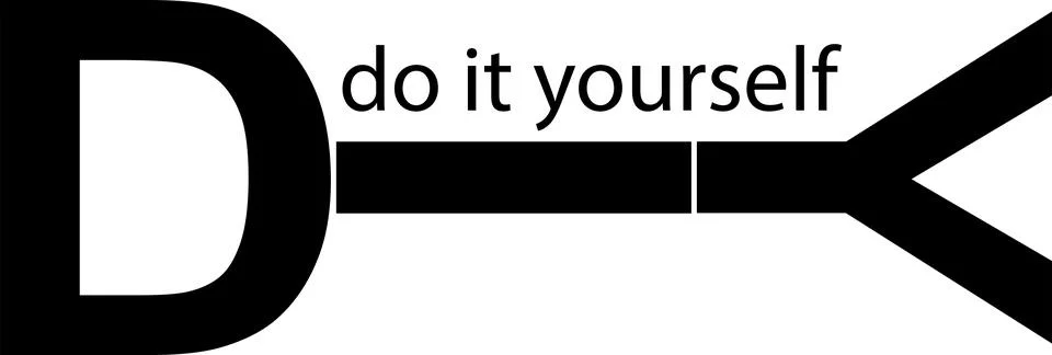 Logo icon DIY vector do It yourself Illustrazione stock