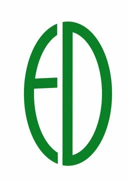 Logo icon green ED Stock-Illustration