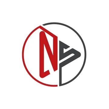 Logo icon play button shape with combination of N &amp; A initials on circle shape l Stock-Illustration