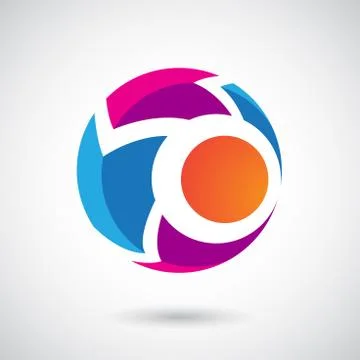 Logo Icon of a Rounded Arrow Vector Illustration Stock Illustration